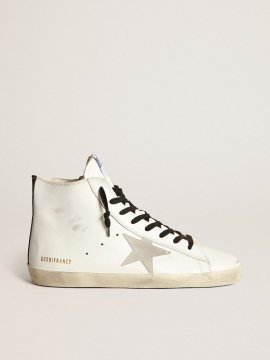 Francy sneakers in leather with suede star and blue sole