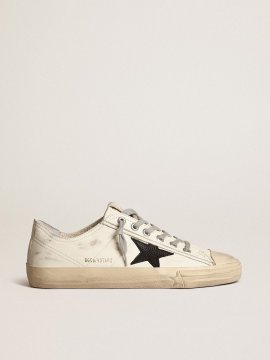 V-Star sneakers in off-white nappa leather with black nubuck star
