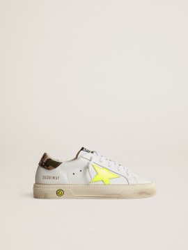 Young May School with yellow leather star and camouflage heel tab